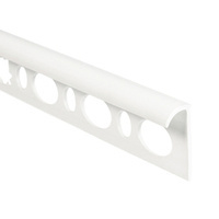 Profil Zewnętrzny 12mm Półokrągły do Glazury Listwa Wykończeniowa do Płytek PCV BIAŁY 2,5m