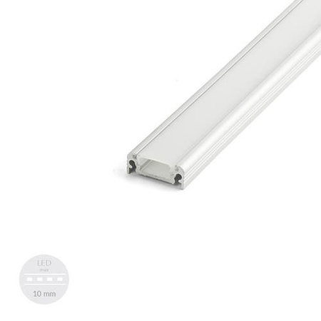 Profil ALU LED SURFACE 1m - 2m + Klosz Mleczny