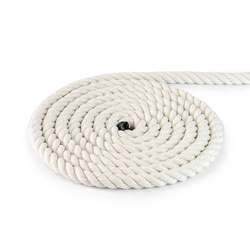 Lina Linka BAWEŁNIANA Żeglarska Kręcona Sznur Sznurek Kręcony Bawełniany BIAŁY 10mm