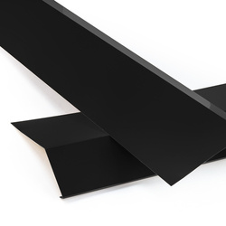 Aluminiowy PAS OKAPOWY Nadrynnowy STANDARD 1mb CZARNY