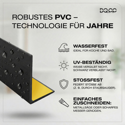 Kątownik PCV Samoprzylepny Wewnętrzny Narożnik 15x15mm BIAŁY 2m