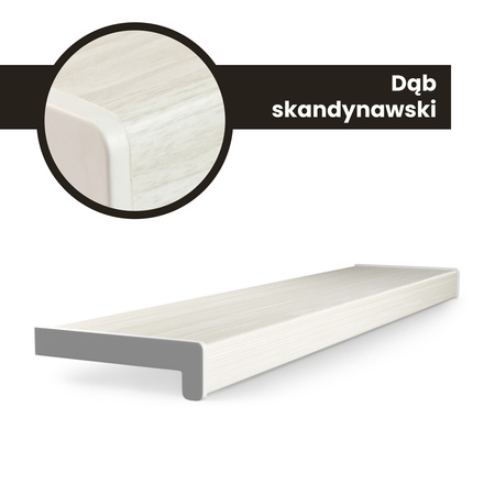 Parapet Wewnętrzny Komorowy PCV DĄB SKANDYNAWSKI Szerokość 40cm + zaślepki GRATIS
