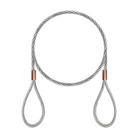 Linka NIERDZEWNA z Pętlami Pętelkami Lina z Okiem Oczkami Pętlica 4mm 7x19