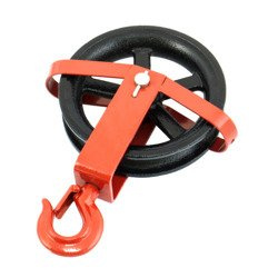 Zblocze Hakowe z Hakiem Bloczek Budowlany do Lin Linowy 125mm