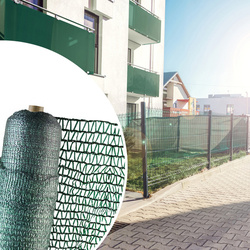 Siatka Osłona CIENIUJĄCA Maskująca 40% Zielona NA PŁOT 100cm + Zielone Opaski Zaciskowe GRATIS