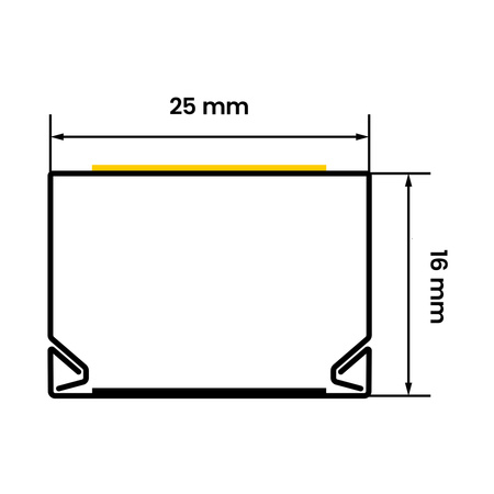 Kanał kablowy Listwa PCV 25x16mm korytko kablowe Białe samoprzylepne