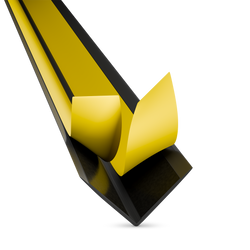 Kątownik PCV Samoprzylepny Zewnętrzny Narożnik 40x40mm CZARNY 2m