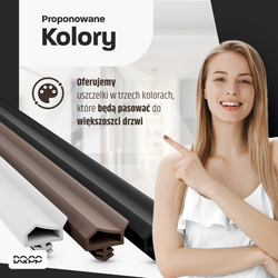 Uszczelka KD-14 12x5mm TPS BIAŁA do Drzwi Zewnętrznych i Wewnętrznych - do Drzwi Drewnianych Ościeżnic i Futryn