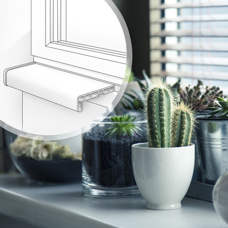 Parapet Wewnętrzny Komorowy PCV ORZECH Szerokość 40cm + zaślepki GRATIS