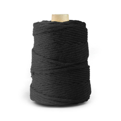 Sznurek Bawełniany Makrama 5mm 100m CZARNY