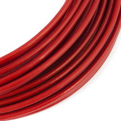 Lina Linka Stalowa Ocynk Ocynkowana w Otulinie Otulina PCV CZERWONA 2/4mm