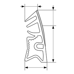 Uszczelka okienna KD-6 Brązowa do Okien Drewnianych - Skrzydło Rama