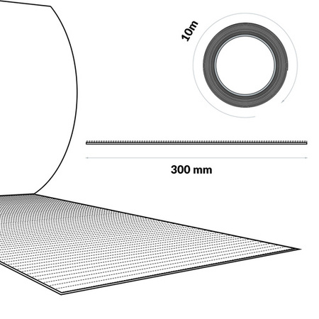 Taśma DEKARSKA BUTAPE Butylowa 300mm ALUMINIUM