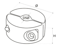 Zacisk do Lin Linowy OKRĄGŁY NIERDZEWNY Kwasoodporny 8mm