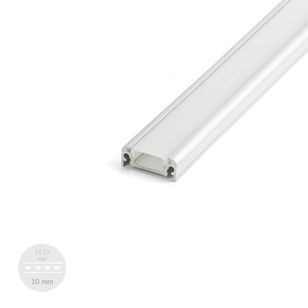 Profil ALU LED SURFACE 2m + Klosz Satyna