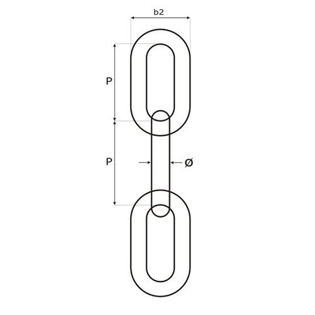 ŁAŃCUCH ZE STALI NIERDZEWNEJ DIN 766 7mm 