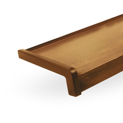 Parapet Zewnętrzny Stalowy ZŁOTY DĄB Szerokość 27,5cm ZAŚLEPKI PCV GRATIS