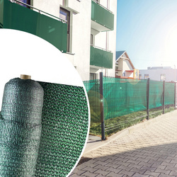 Siatka Osłona CIENIUJĄCA Maskująca 90% Zielona NA PŁOT 150cm + Zielone Opaski Zaciskowe GRATIS