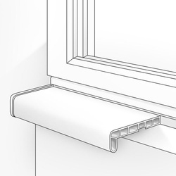 Parapet Wewnętrzny Komorowy PCV CIEMNY DĄB Szerokość 30cm + zaślepki GRATIS