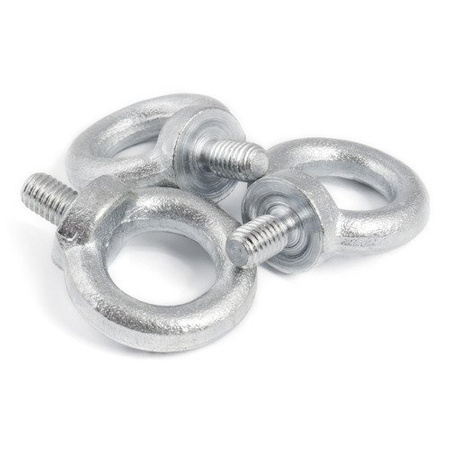 Śruba z UCHEM Oczkowa Gwintowana Ocynk Ocynkowana M6