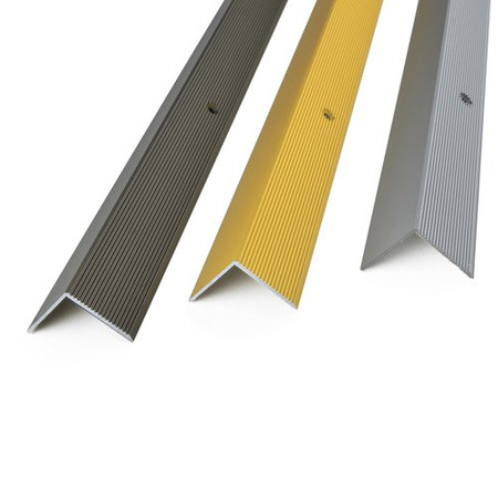 Profil Schodowy Aluminiowy Ryflowany Kątownik SZAMPAN 30x30 Wkręcany Na Śruby