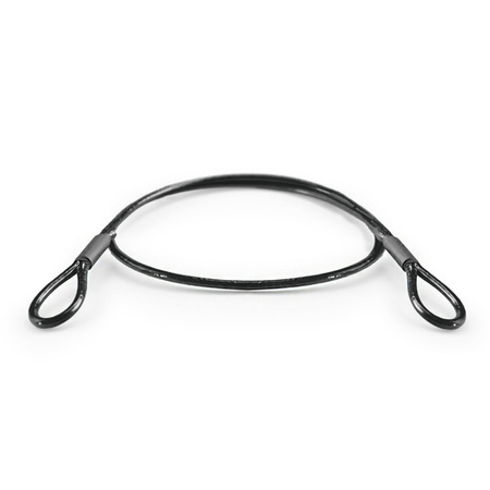 Linka Stalowa w PCV CZARNA z Pętlami Pętelkami Lina z Okiem Oczkami Pętlica 1,6/3mm 1x7