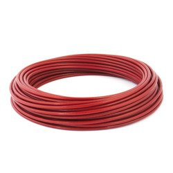 Lina Linka Stalowa Ocynk Ocynkowana w Otulinie Otulina PCV CZERWONA 3/6mm