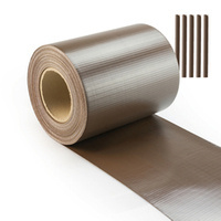 Taśma Ogrodzeniowa Panelowa Osłona Paneli Przesłona na Płot Balkon Panel Ogrodzenie 450g/m2 19cm 35m 19x35m BRĄZOWA + 20 KLIPSÓW GRATIS!