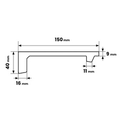 Listwa Karniszowa Maskująca Karnisz 15cm Biała 2m