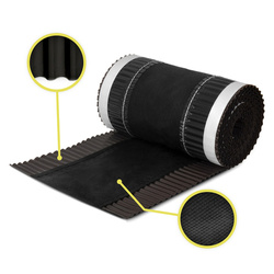 Taśma Aluminiowa KALENICOWA pod Gąsior vRoll 5mb Szerokość 390mm RAL 8019 CIEMNY BRĄZ
