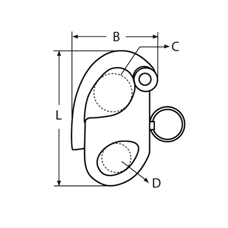 Snapszekla Zatrzaskowa Nierdzewna V4 35mm