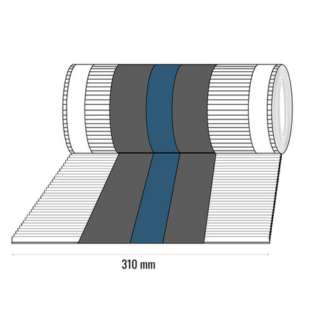 Taśma Aluminiowa KALENICOWA pod Gąsior xRoll 5mb Szerokość 310mm RAL 8004 CEGLANY