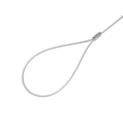 Linka Stalowa w PCV PRZEZROCZYSTA z Pętlami Pętelkami Lina z Okiem Oczkami Pętlica 2/3mm 6x7
