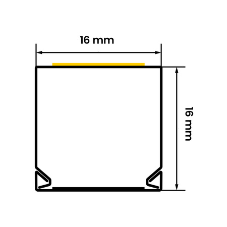 Kanał kablowy Listwa PCV 16x16mm korytko kablowe Białe samoprzylepne