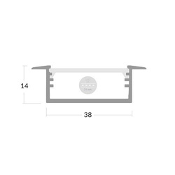 Profil ALU LED VARIO3004 2m + Klosz Mleczny