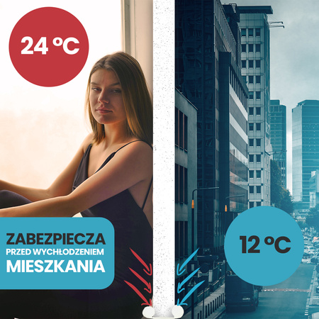 USZCZELKA Piankowa pod Drzwi ANTYPRZECIĄG Szara