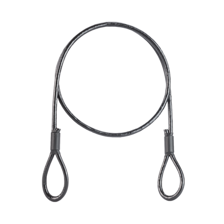 Linka Stalowa w PCV CZARNA z Pętlami Pętelkami Lina z Okiem Oczkami Pętlica 1,6/3mm 1x7
