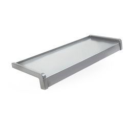 Parapet Zewnętrzny Stalowy Srebny RAL 9006 Szerokość 10cm ZAŚLEPKI PCV GRATIS