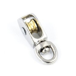 Bloczek do Lin Linowy Niklowany z Krętlikiem POJEDYNCZY 2''