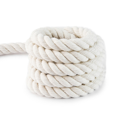 Lina Linka BAWEŁNIANA Żeglarska Kręcona Sznur Sznurek Kręcony Bawełniany BIAŁY 12mm