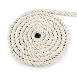 Lina Linka BAWEŁNIANA Żeglarska Kręcona Sznur Sznurek Kręcony Bawełniany BIAŁY 12mm