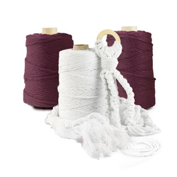 Sznurek Bawełniany Makrama 3mm 100m - 200m PURPUROWY