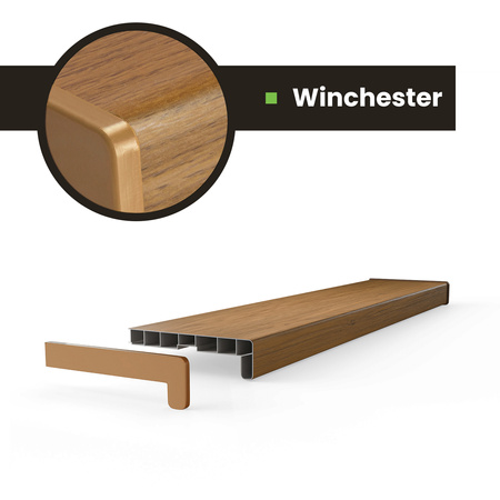 Parapet Wewnętrzny Komorowy PCV WINCHESTER Szerokość 40cm + zaślepki GRATIS