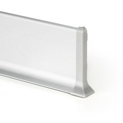 Listwa Przypodłogowa Aluminiowa Cokół Przypodłogowy Aluminiowy 80mm 2m SREBRNY