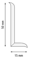 Listwa Gumowa Taśma Przypodłogowa Podłogowa 50x15mm BEŻ