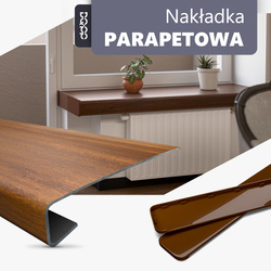 Nakładka Renowacyjna na stary parapet wewnętrzny Grafit Szerokość 38cm