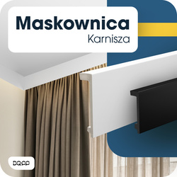 Listwa Karniszowa Maskująca Karnisz 15cm Biała 2m
