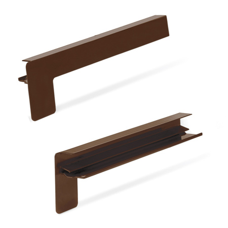 Parapet Zewnętrzny Stalowy ORZECH Szerokość 20cm ZAŚLEPKI ALUMINIUM GRATIS