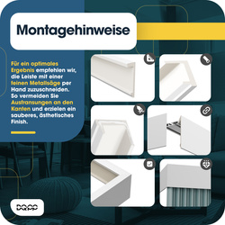 Listwa Karniszowa Maskująca Karnisz 10cm Biała 2m