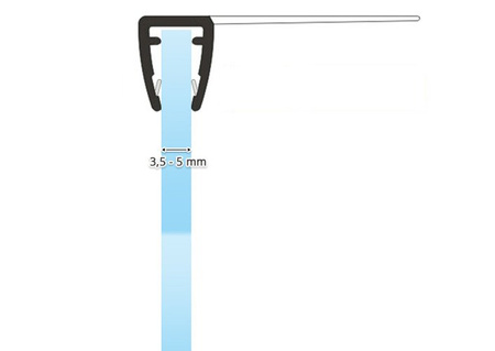 Uszczelka Kabiny Prysznicowej do Kabin Prysznicowych do Szyb 3,5mm-5mm UK01 0,1m - 2,0m